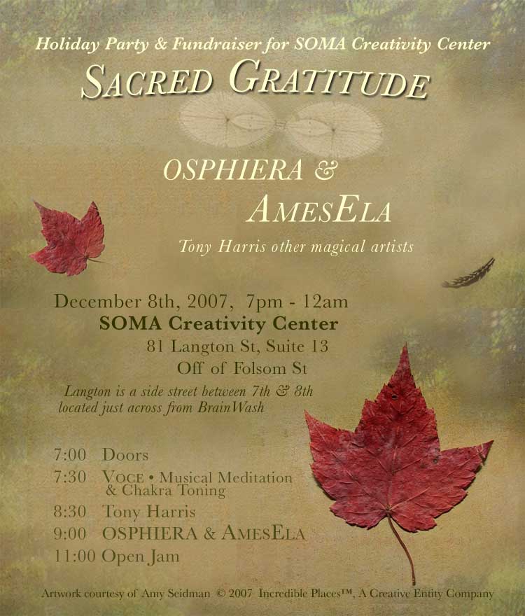 SoMA Sacred Gratitude Holiday Party Image